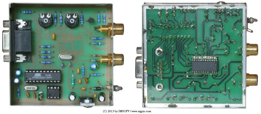 An inside picture of DL1IE ATV-LOGO