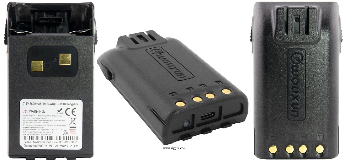 A picture of Wouxun BLO-007-USB-C (1A26KG-3)