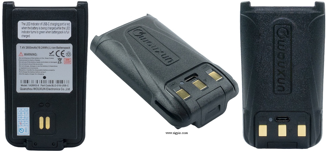A picture of Wouxun BLO-016-USB-C (1A26KG-8)