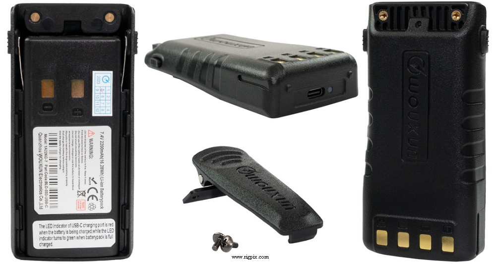 A picture of Wouxun BLO-033-USB-C (1A22KG-7)