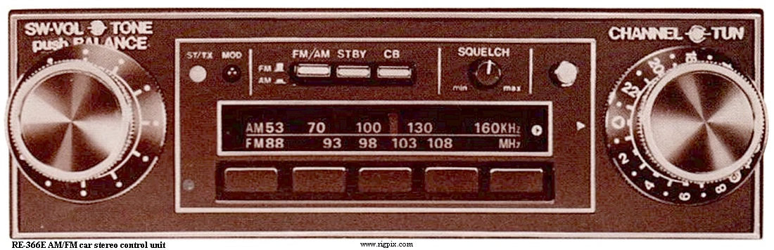 A picture of Clarion RE-366E AM/FM car stereo control unit