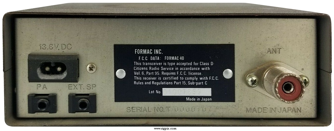 A rear picture of Formac 40