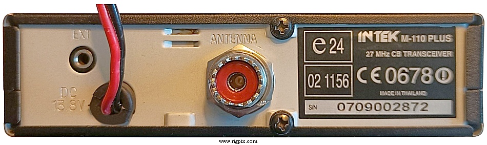 A rear picture of Intek M-110 Plus