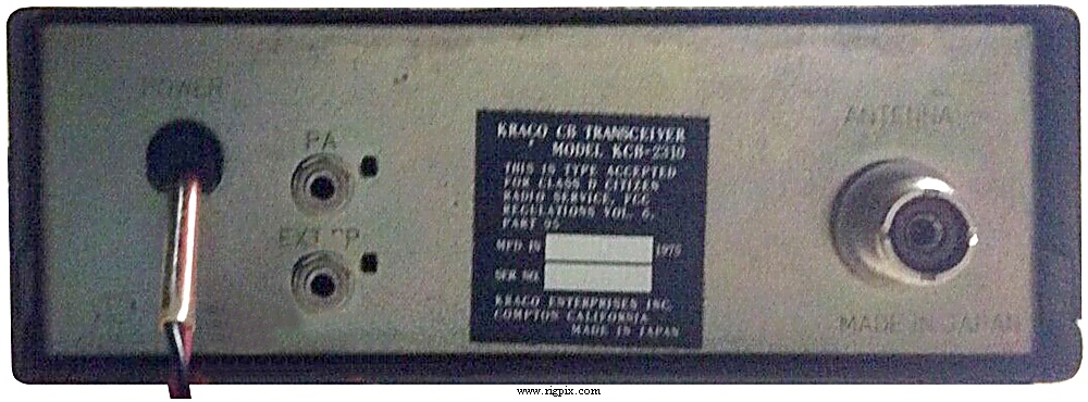 A rear picture of Kraco CB (KCB-2310)