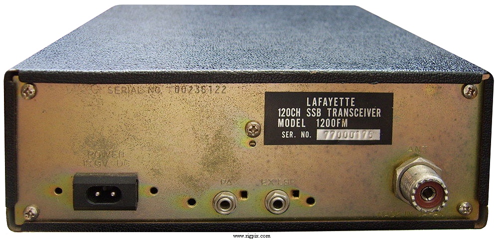 A rear picture of Lafayette 1200FM