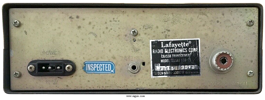 A rear picture of Lafayette Telsat SSB-75 (99-33052W)
