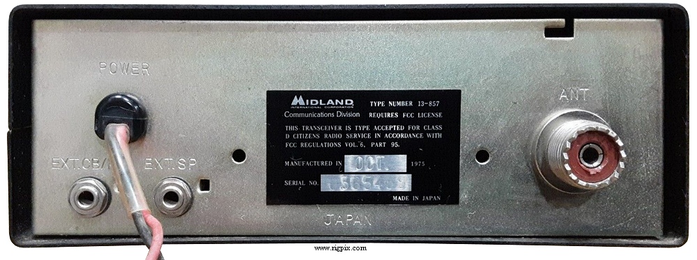 A rear picture of Midland 13-857