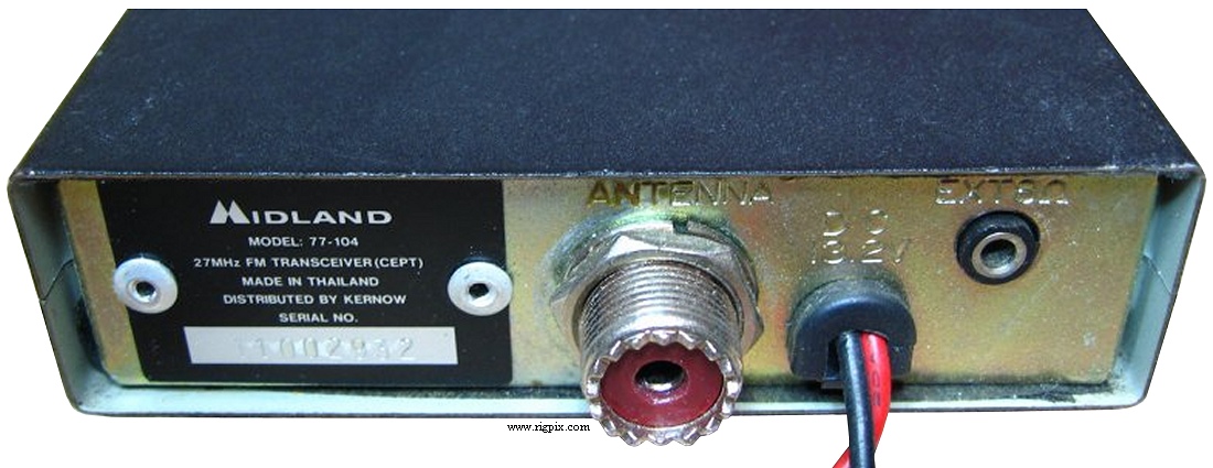 A rear picture of Midland 77-104 CEPT