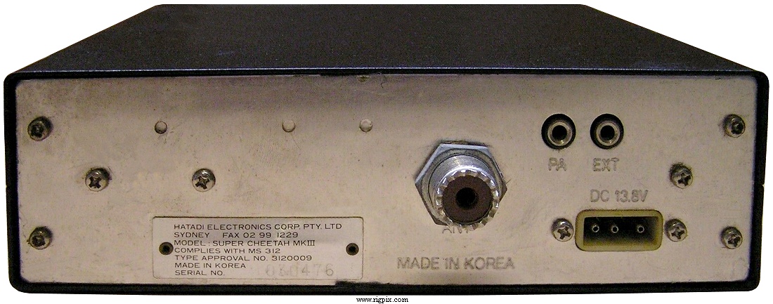A rear picture of Pearce-Simpson Super Cheetah  Mk3 / MkIII (By Hatadi Electronics)