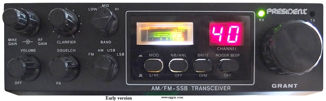 RigPix Database - CB, Freeband and more - President Andrew J. AM/FM