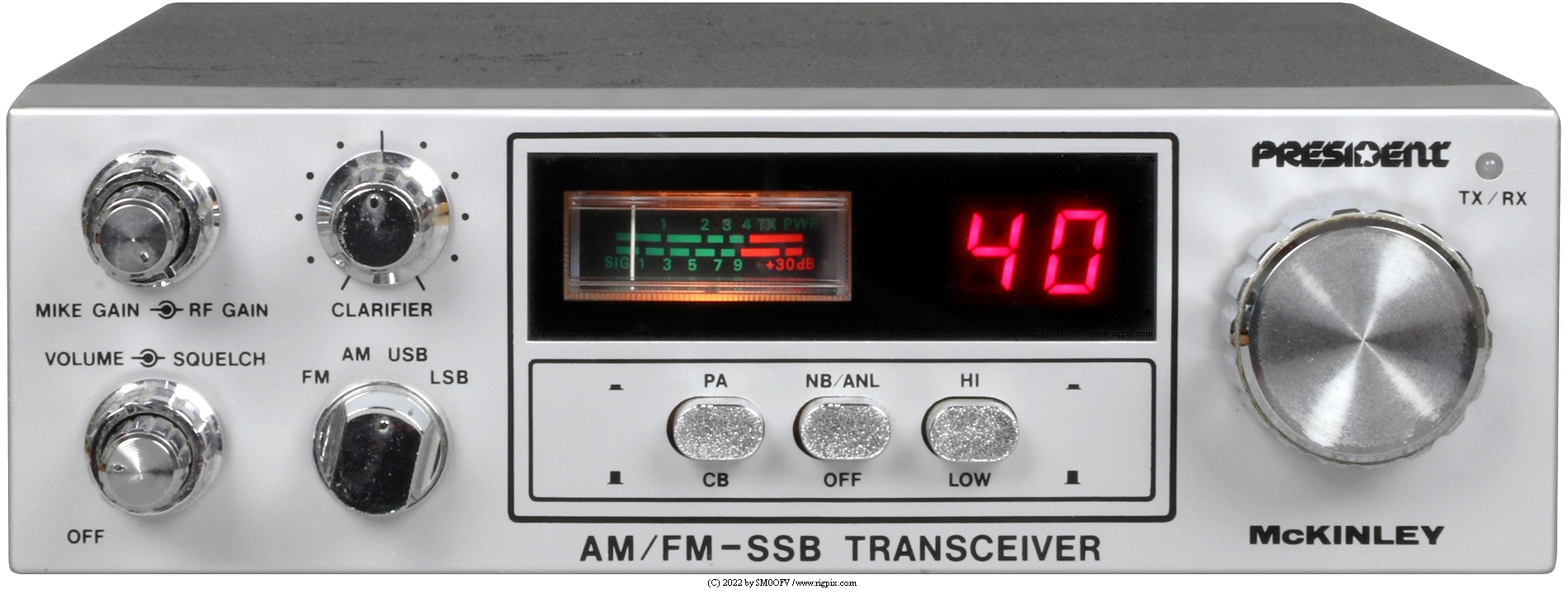 President McKinley: 40-channel AM/FM/SSB transceiver