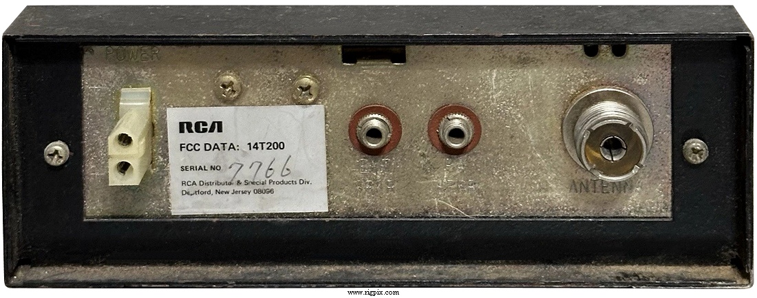 A rear picture of RCA Co-Pilot 14T200