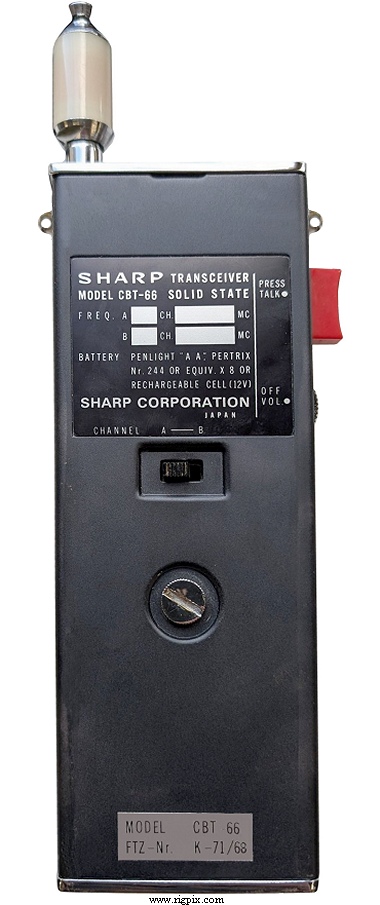 A rear picture of Sharp CBT-66 Twincomm DX