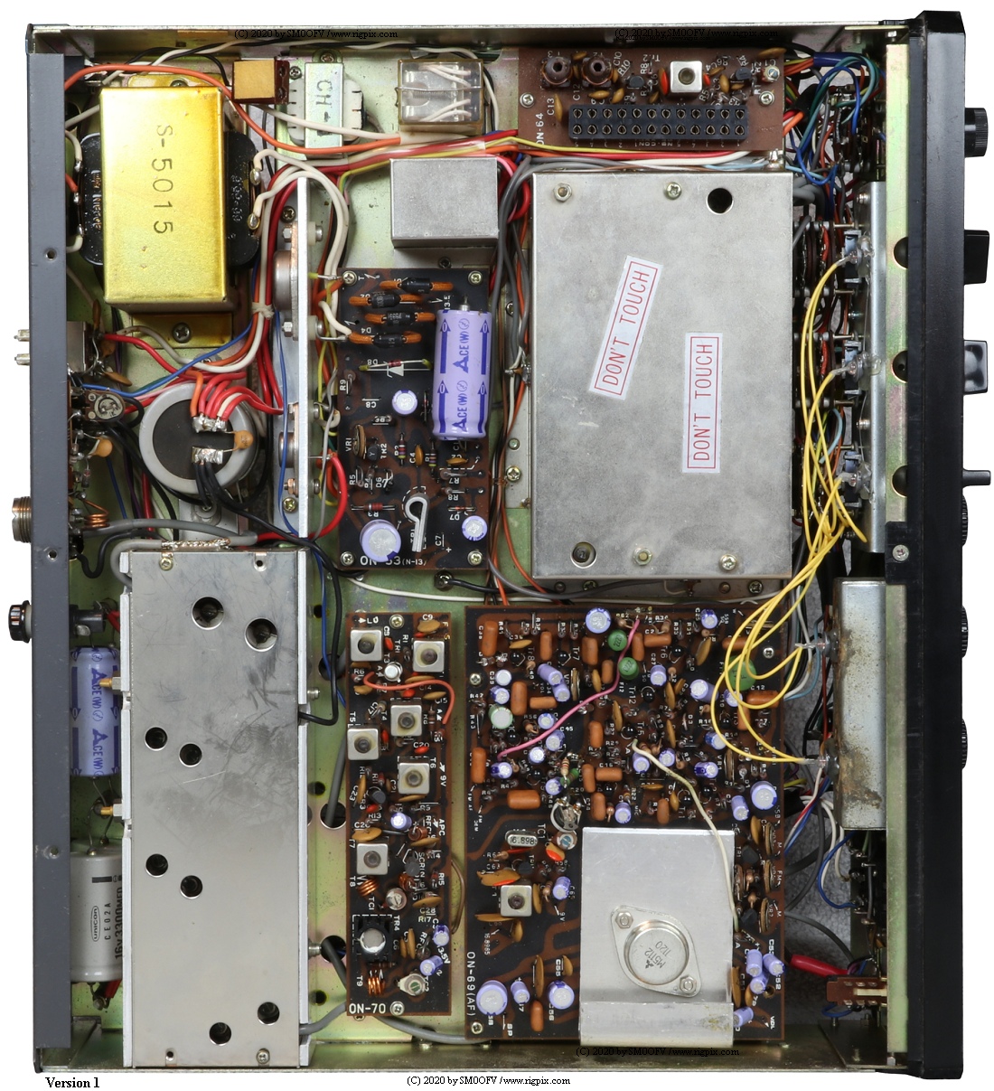 An inside topside picture of FDK Multi-2000 (Fukuyama Denki Kogyo)