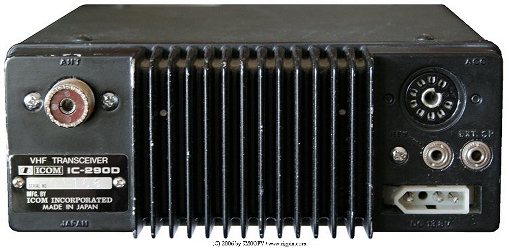 A rear picture of Icom IC-290D