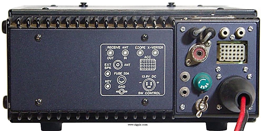 A rear picture of Icom IC-701
