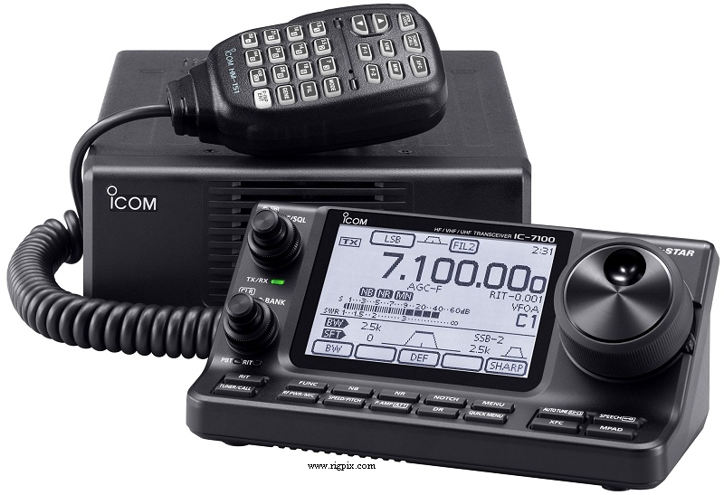 A picture of Icom IC-7100