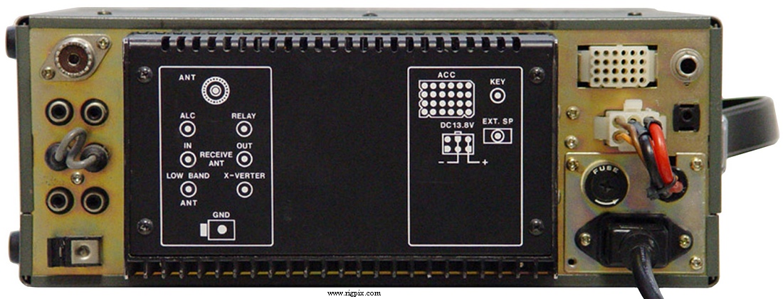 A rear picture of Icom IC-745