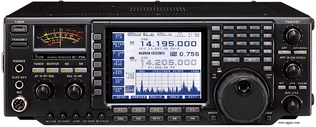 A picture of Icom IC-756