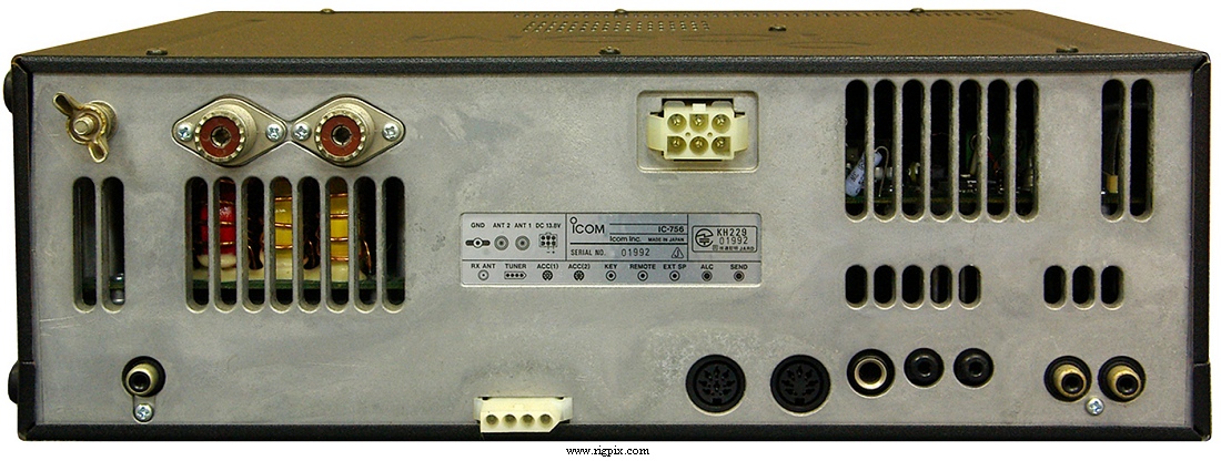 A rear picture of Icom IC-756