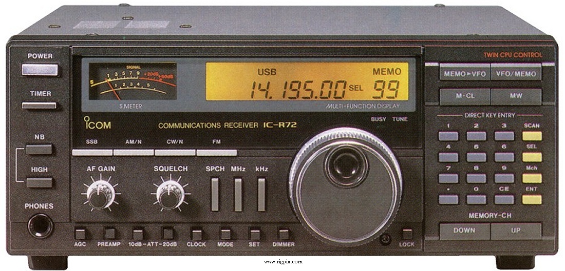 A picture of Icom IC-R72DC