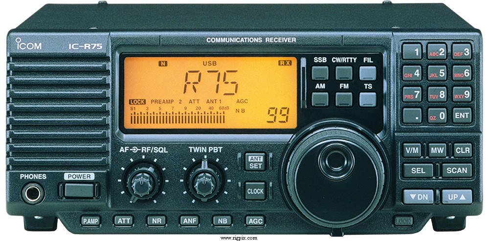 A picture of Icom IC-R75