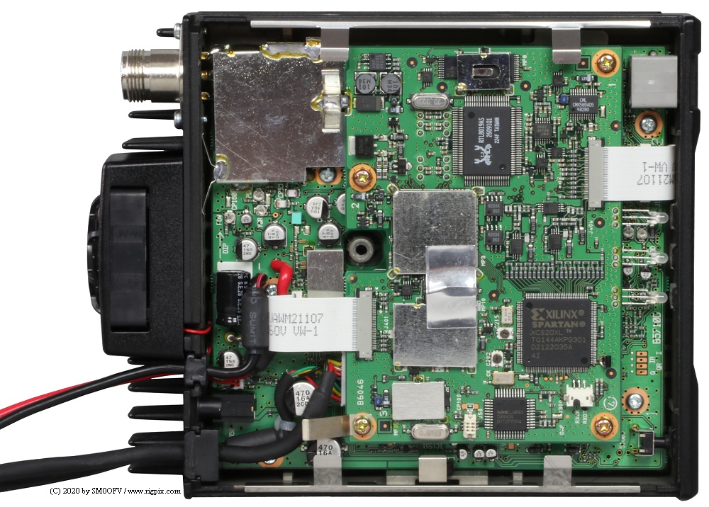 An inside picture of Icom ID-1 radio unit