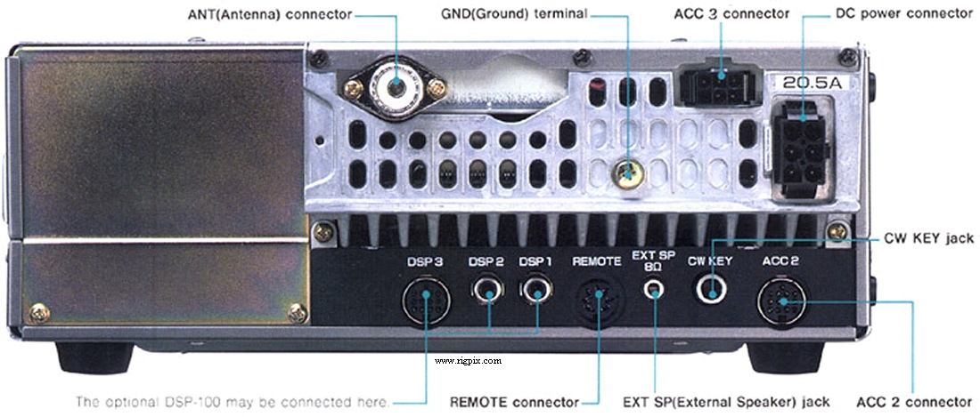 A rear picture of Kenwood TS-450S