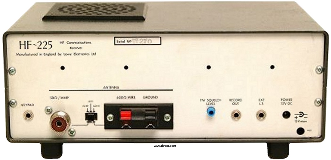 A rear picture of Lowe HF-225