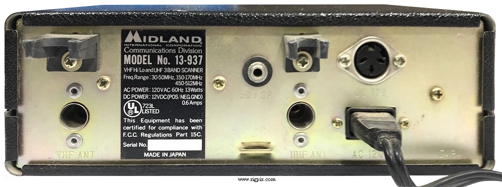 A rear picture of Midland 13-937