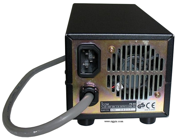 A rear picture of Icom PS-85