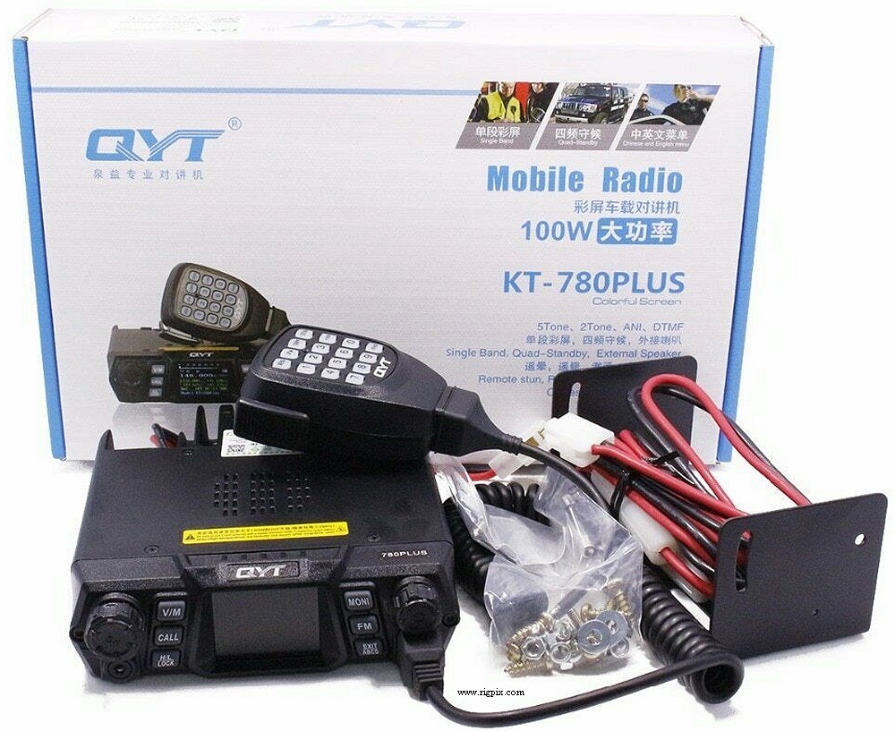 A picture of QYT KT-780 Plus (VHF) complete kit