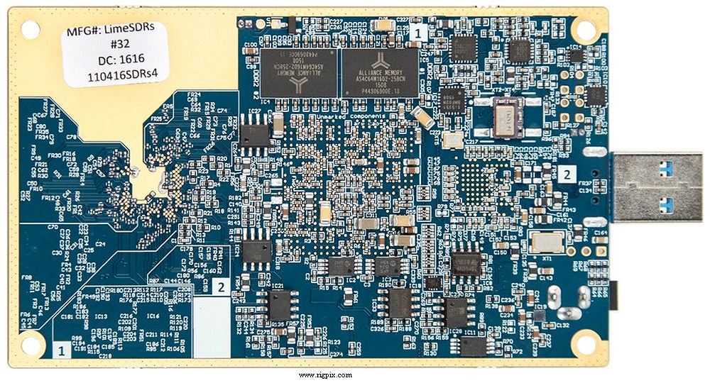 A bottom picture of LimeSDR