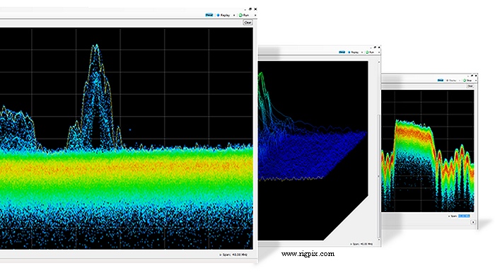 A picture of Tektronix RSA306 SignalVu software