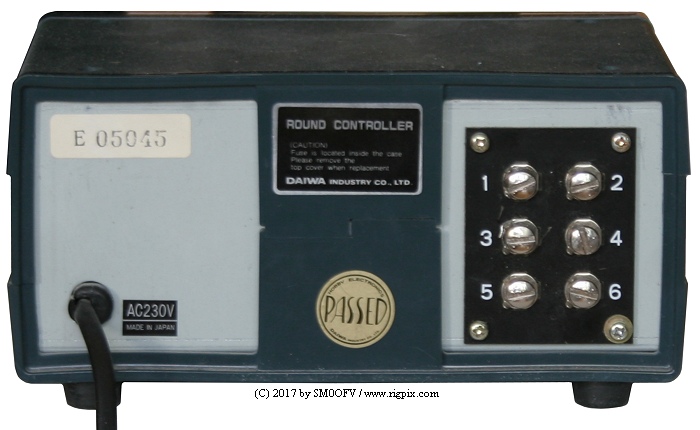 A rear picture of Daiwa DC-7055 preset controller