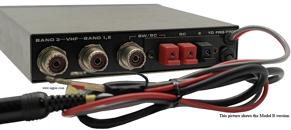 A rear picture of Yaesu FRV-7700