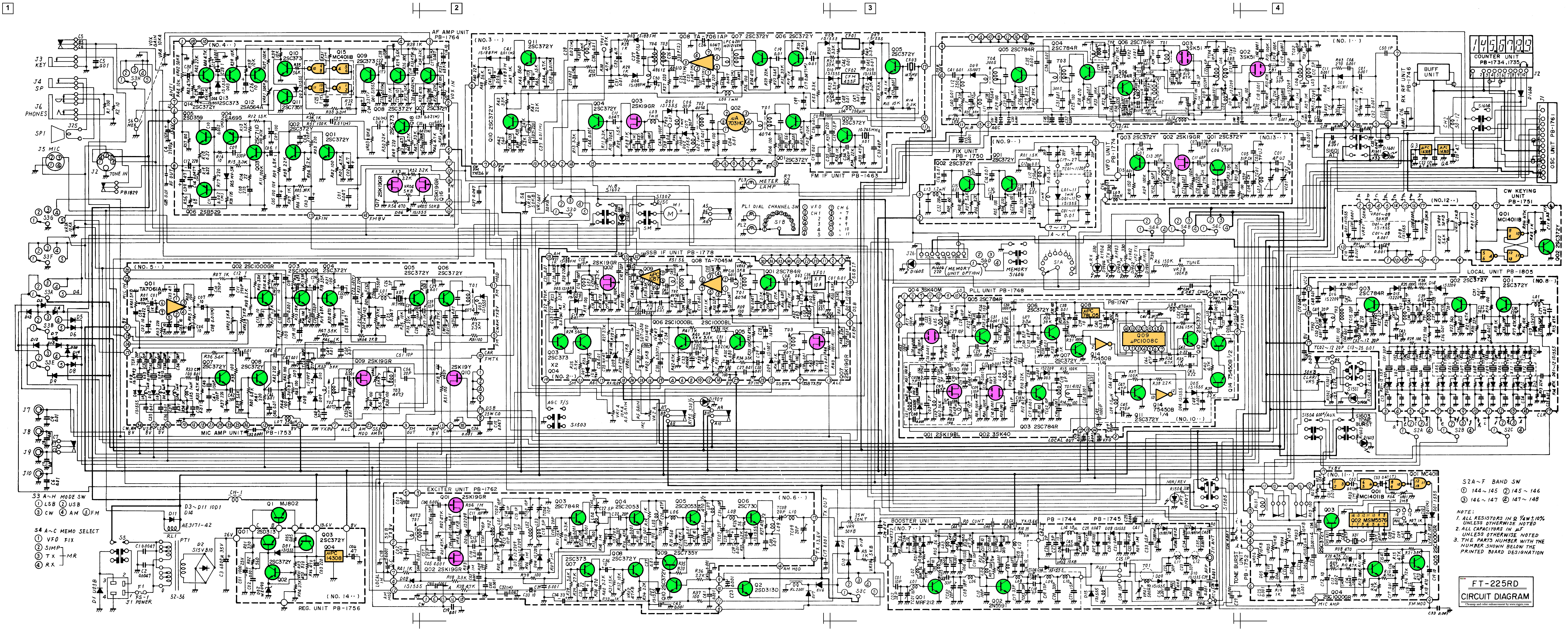 RigPix Database - Yaesu - FT-225RD 6 pin cb microphone wiring diagram 