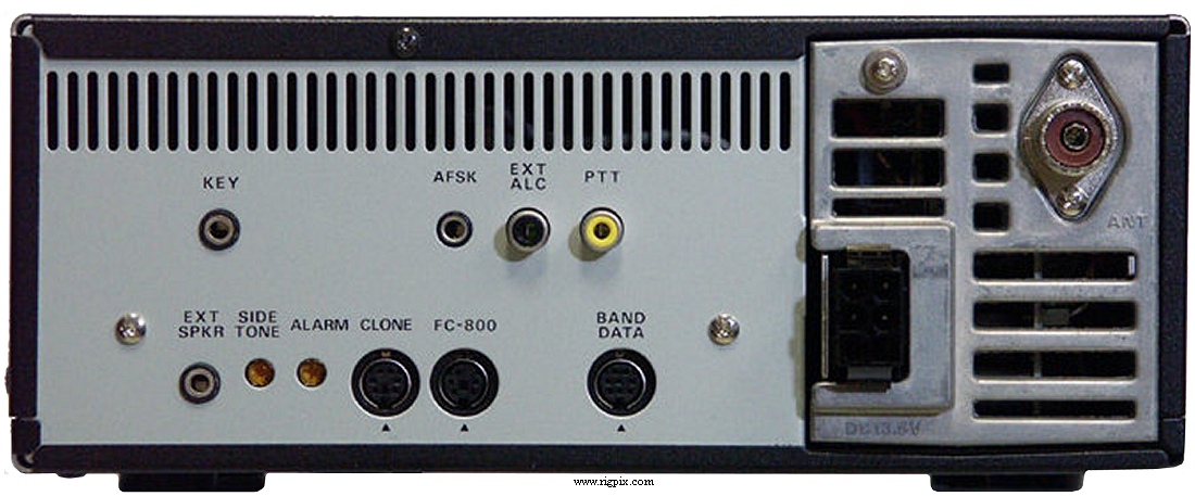 A rear picture of Yaesu FT-600 (Amateur version)