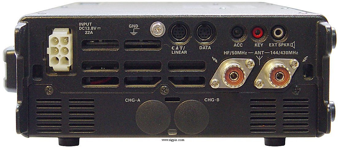 A rear picture of Yaesu FT-897