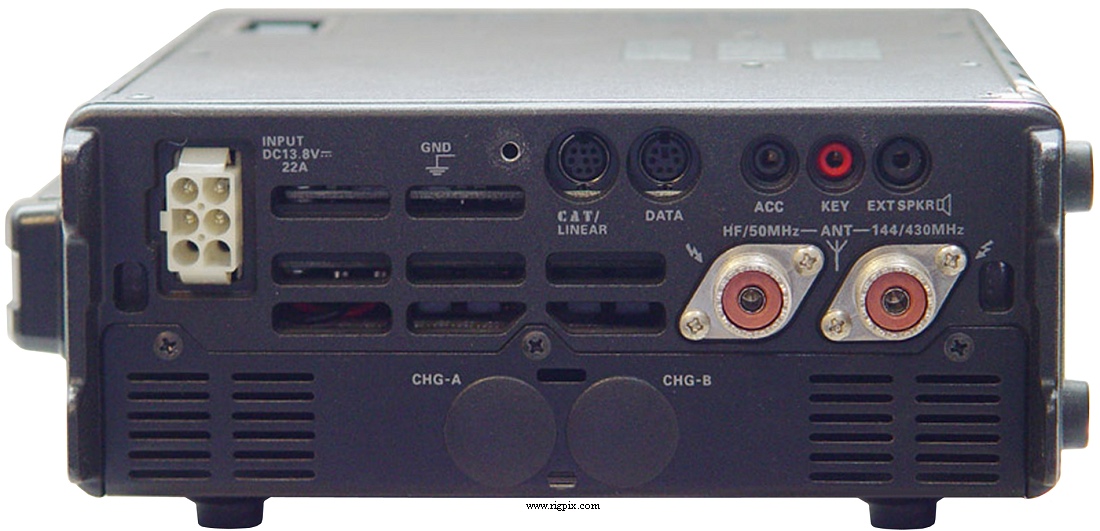 A rear picture of Yaesu FT-897D