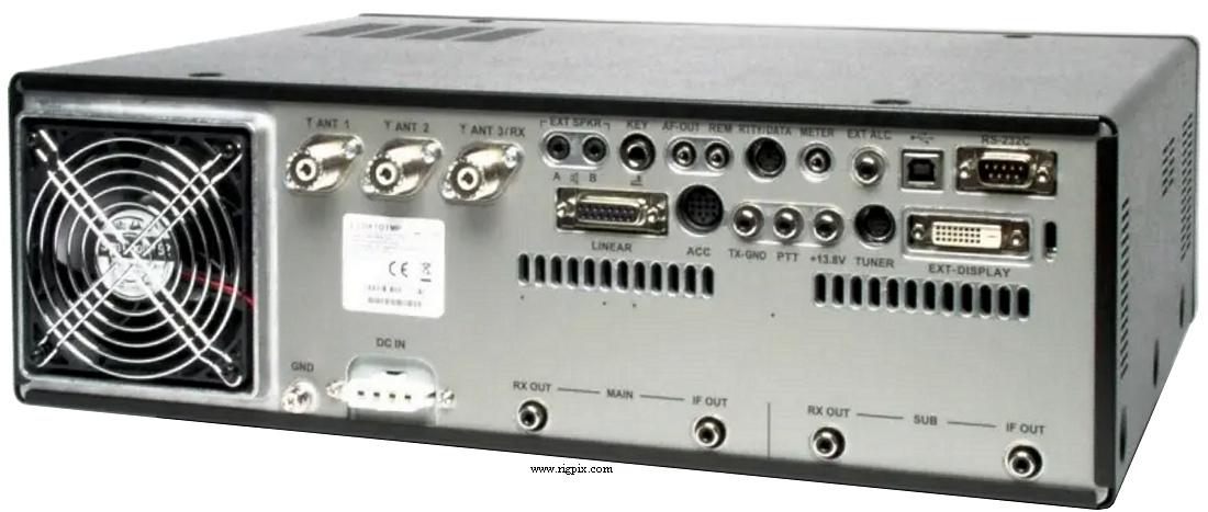 A rear picture of Yaesu FTdx-101MP