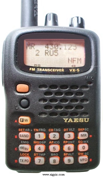 A picture of Yaesu VX-5R