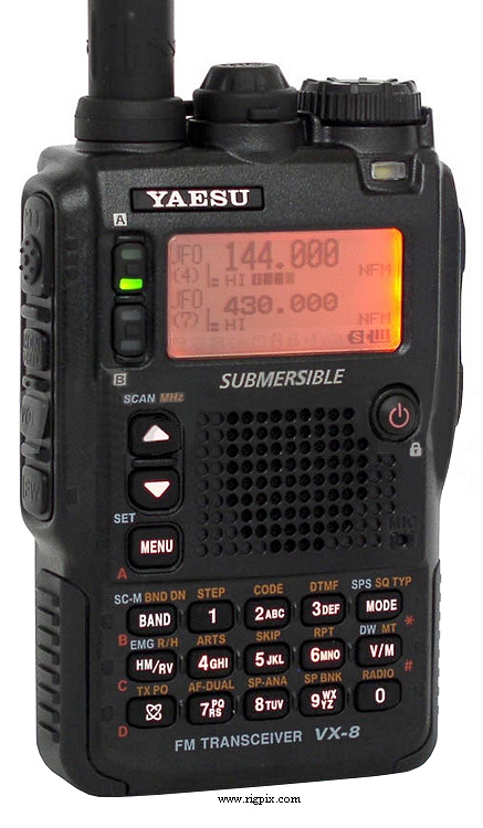 A picture of Yaesu VX-8E